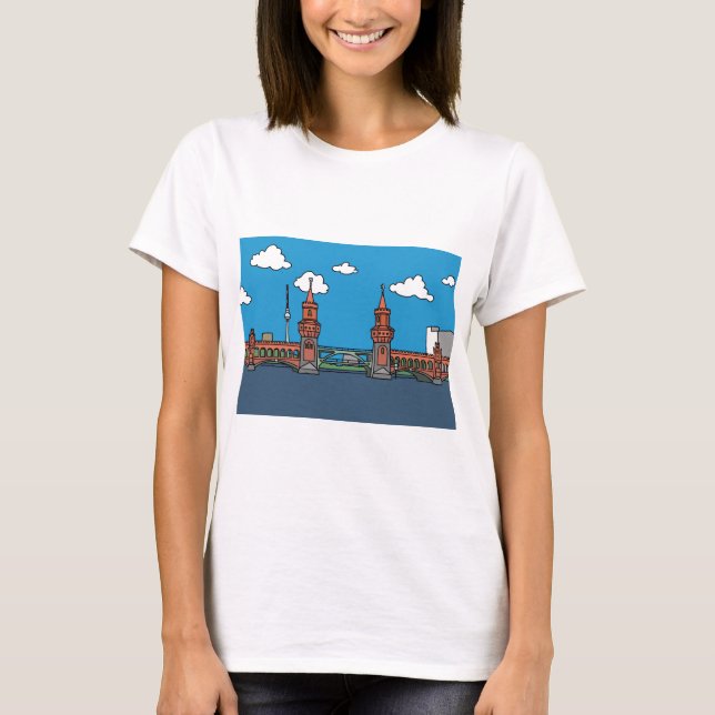 Camiseta Ponte de Oberbaum em Berlim (Frente)