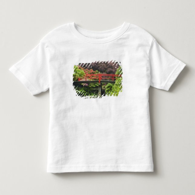 Camiseta Ponte do Coração com rododendros floridos, (Frente)