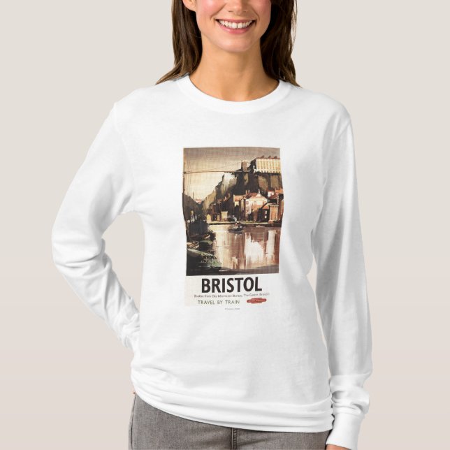 Camiseta Ponte e barcos de suspensão de Clifton (Frente)