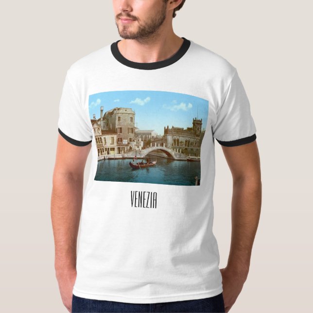 Camiseta Ponte e canal em Veneza (1900) (Frente)
