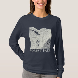 Camiseta Ponte Forest Park, manga longa
