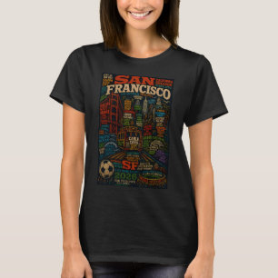 Camiseta Ponte Golden Gate de São Francisco Califórnia Cabo
