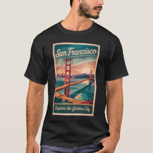 Camiseta Ponte Golden Gate Viagem San Francisco Califórnia