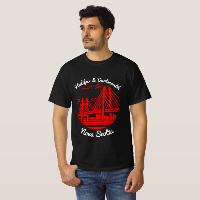 Camiseta Ponte Halifax e Dartmouth Nova Scotia (Frente Completa)