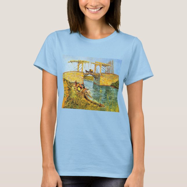 Camiseta Ponte Langlois em Arles por Vincent van Gogh (Frente)
