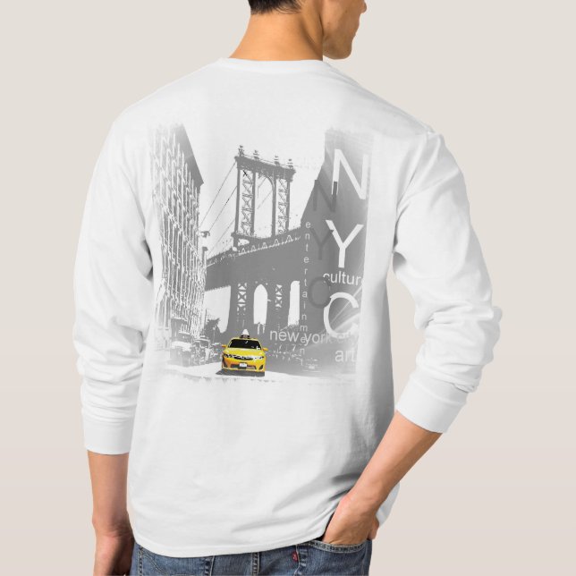 Camiseta Ponte Nova Iorque Nyc Yellow Taxi Brooklyn (Verso)