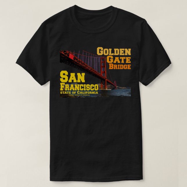 Camiseta Ponte Ouro de São Francisco (Frente do Design)