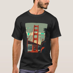 Camiseta Ponte ouro Portal San Francisco Design Retro