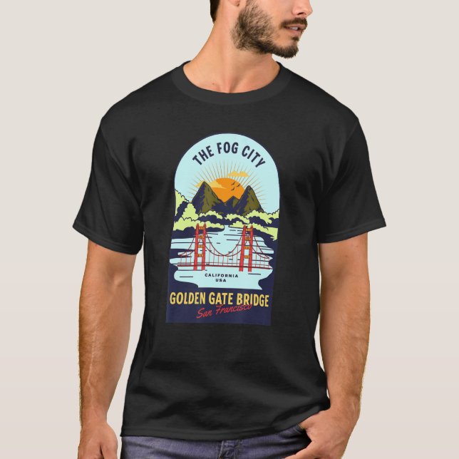 Camiseta Ponte Ouro Portão da Califórnia em São Francisco (Frente)