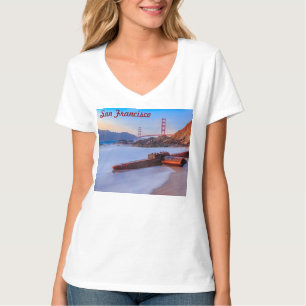 Camiseta Ponte ouro-Portão em São Francisco, Baker Beach