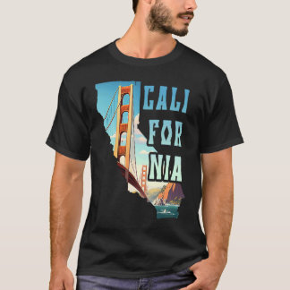 Camiseta Ponte ouro Souvenir San Francisco Mapa de C