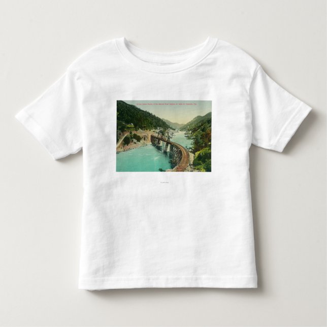 Camiseta Ponte Railway sobre o rio de Merced (Frente)