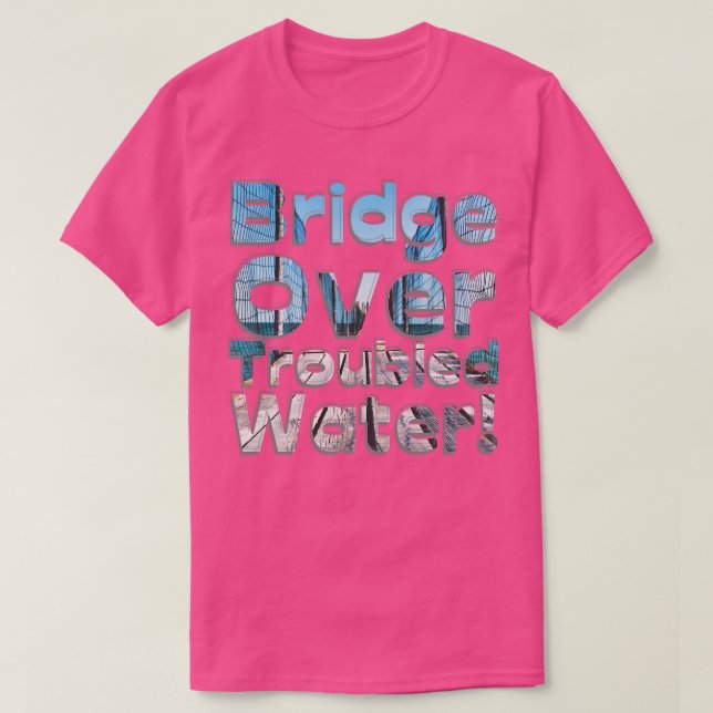Camiseta Ponte sobre a água acidentada (Frente do Design)