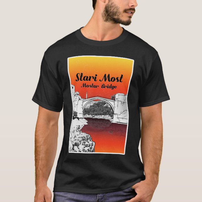 Camiseta Ponte Stari Most Mostar Bósnia e Herzegovina (Frente)