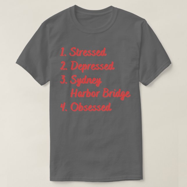 Camiseta Ponte Sydney Harbor, em estado de tensão (Frente do Design)