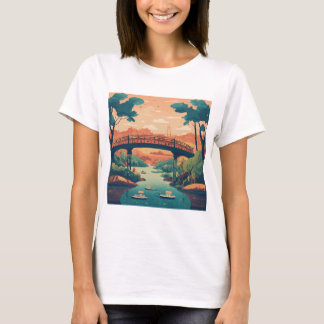 Camiseta Ponte Whimsical Sobre O Rio