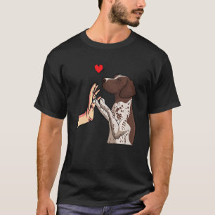 Camiseta Ponteiro Alemão Amarrado Adora Cachorro Gsp Menina
