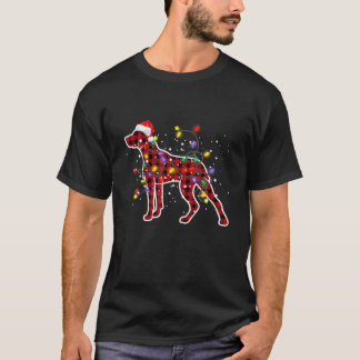 Camiseta Ponteiro Alemão Curto Cachorro Pijama de Natal X