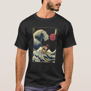 Camiseta Ponteiro Alemão Curto Onda Japonesa Kanagawa