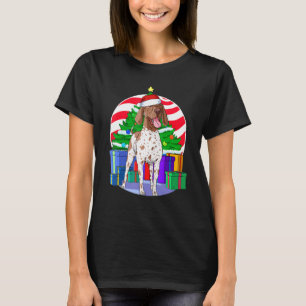 Camiseta Ponteiro Alemão Curto Papais noeis De Natal Tr