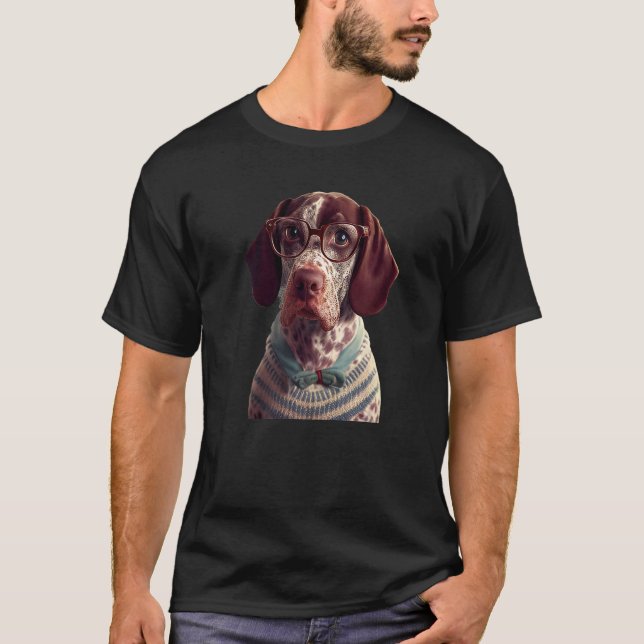 Camiseta Ponteiro alemão Shorthair SPG PAI 1 (Frente)