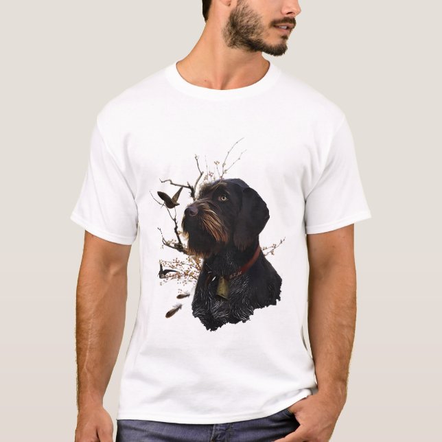 Camiseta Ponteiro alemão Wirehaired (Frente)