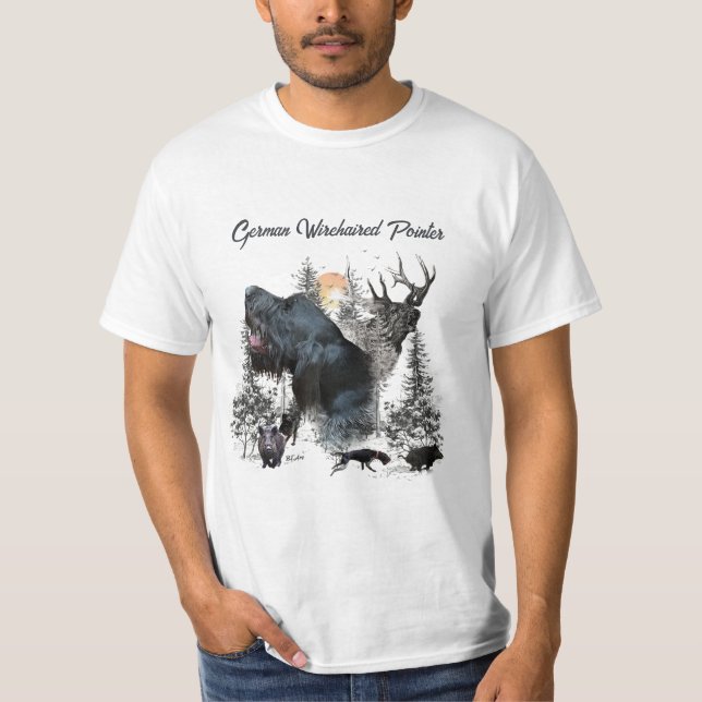 Camiseta Ponteiro alemão Wirehaired (Frente)
