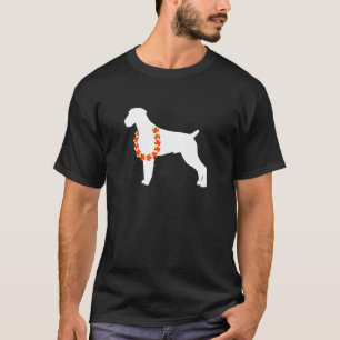 Camiseta Ponteiro Alemão Wirehaired Aloha Hawaiian - Cão-Le