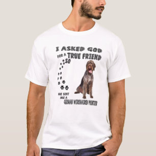 Camiseta Ponteiro Alemão Wirehaired Cita Mãe Pai, Dra