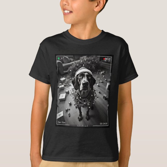 Camiseta Ponteiro De Bairro Alemão De Natal Capturado No Ca (Frente)
