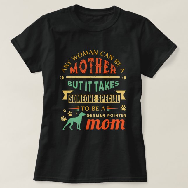Camiseta Ponteiro de Baixo Alemão Bonito Mãe Pet Mãe SPG (Frente do Design)