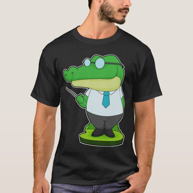 Camiseta Ponteiro do Professor Crocodilo (Frente)