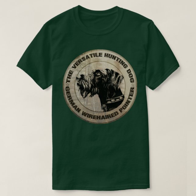 Camiseta Ponteiro Wirehaired Alemão 29 (Frente do Design)