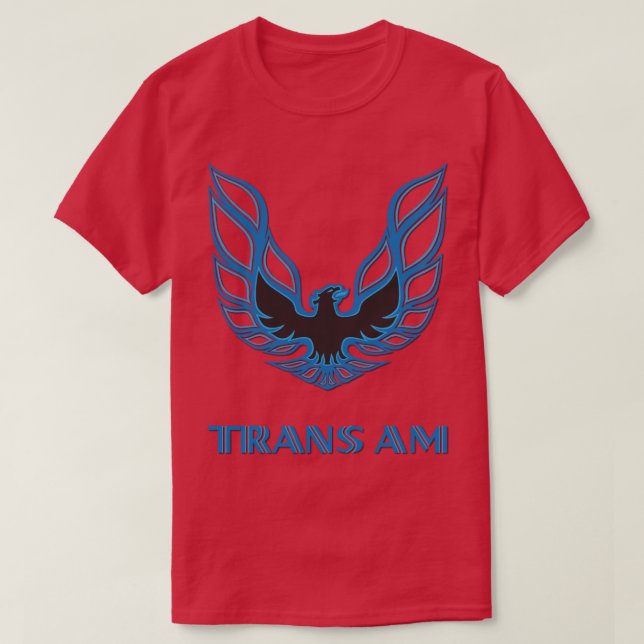 Camiseta Pontiac Firebird TransAm Azul (Frente do Design)