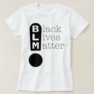 Camiseta Ponto de exclamação BLM que suporta a matéria de v