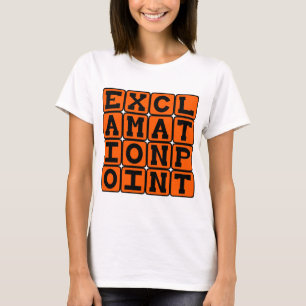 Camiseta Ponto de exclamação, tipo de pontuação