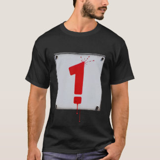 Camiseta Ponto de Exclamação Vermelho com Placas de Tinta