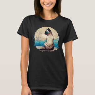 Camiseta Ponto de foca do gato siamês ioga posturas siamesa