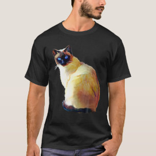 Camiseta Ponto de foca Óleo de Gato Siamês