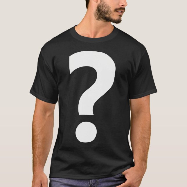 Camiseta Ponto de interrogação de pontuação (Frente)