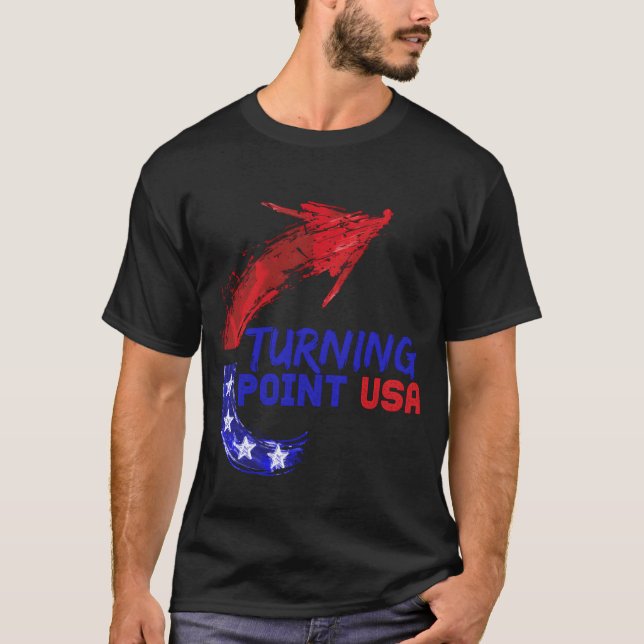 Camiseta Ponto de Virada EUA Design Fofo retrô (Frente)
