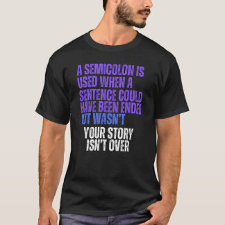 Camiseta Ponto-e-vírgula e ponto-e-vírgula básicos, de uso