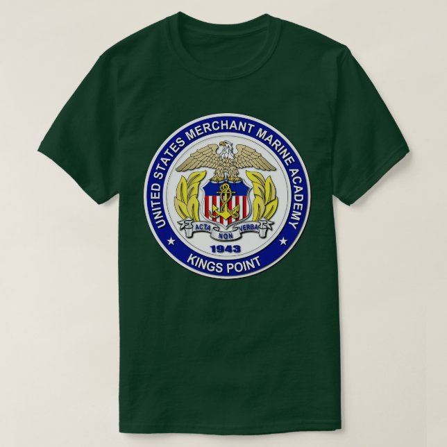 Camiseta Ponto Merchant Marine Academy Kings nos Estados Un (Frente do Design)