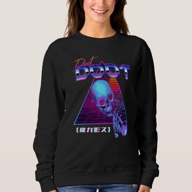 Camiseta Ponto Ponto Ponto Skeltal Synthwave Retro Meme Str (Frente)