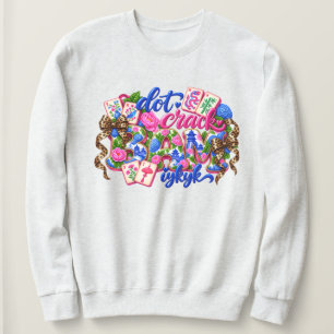 Camiseta Ponto Rachadura Bam Mahjong Engraçado Rosa Azul Ch