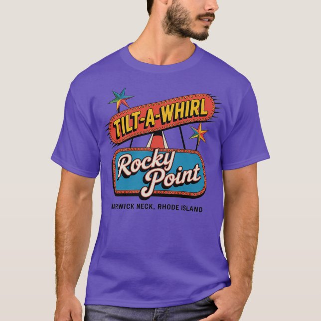 Camiseta Ponto Rocky Tilt-A-Whirl- Pescoço Warwick, RI (Frente)