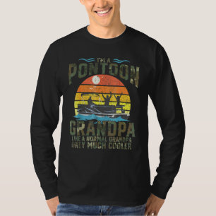 Camiseta Pontoon Avô Capitão Barco Retro Dia de os pais