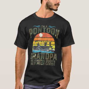 Camiseta Pontoon Avô Capitão Barco Retro Dia de os pais