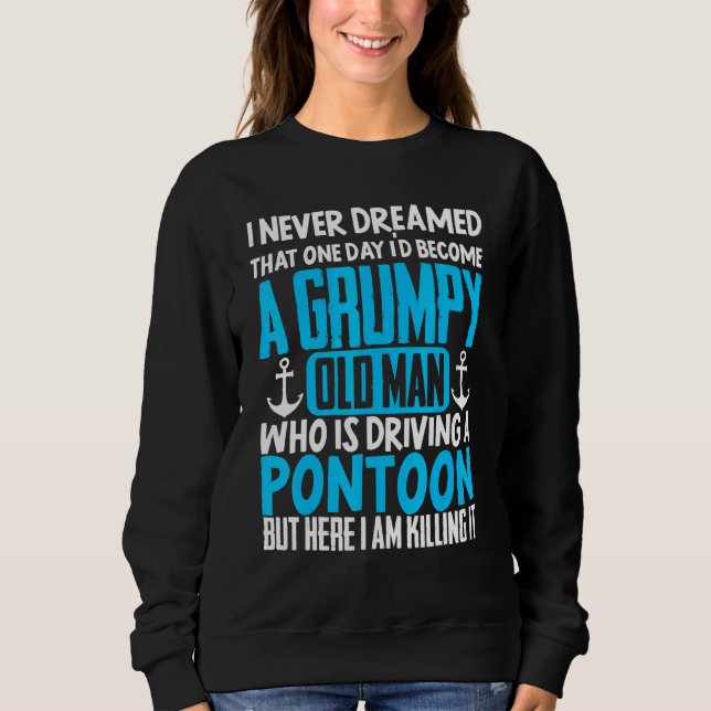 Camiseta Pontoon Boat Grumpy Old Man Barco (Frente)