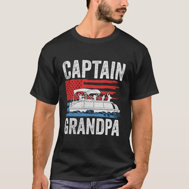 Camiseta Pontoon Capitão Avô, Estados Unidos, Bandeira Amer (Frente)